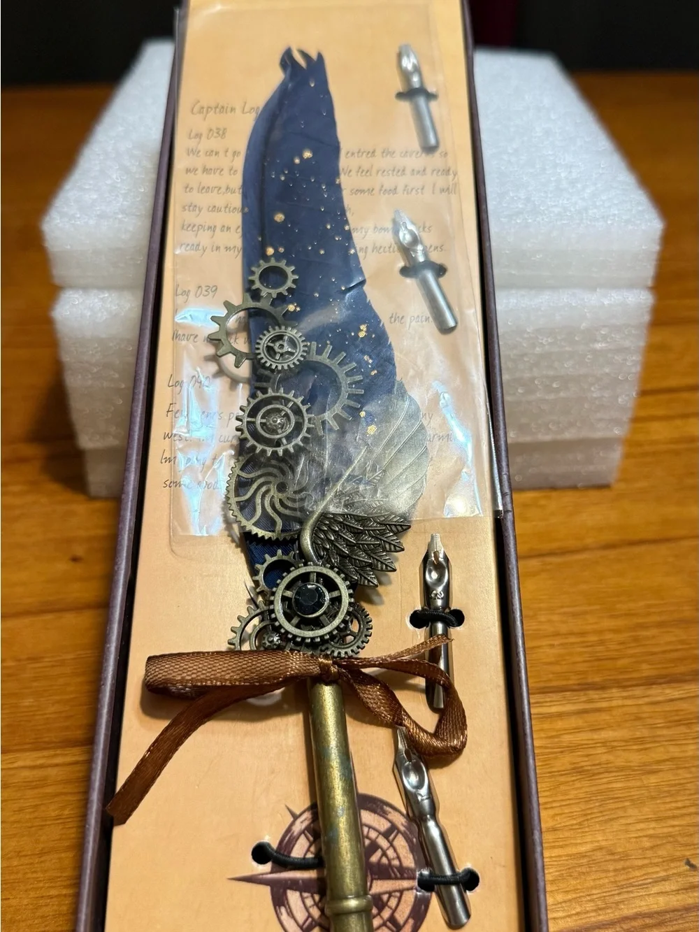 Dolin Youpin 1502 World Map Series Steampunk Feather Calligraphy Pen